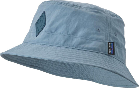 Patagonia Wavefarer Bucket Hat, Wcgy Wander Crest: Light Plume Grey, L
