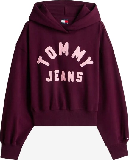 Tommy Jeans Tjw Ovs Sh Tommy Arch Hoodie CALYPSO BERRY XS Tommy Jeans Tjw Ovs Sh Tommy Arch Hoodie CALYPSO BERRY XS