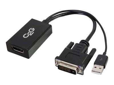 C2G DVI to DisplayPort Adapter Converter - videokonverter - svart