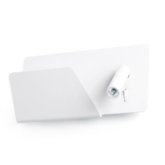 Faro SUAU Vegglampe Med USB Venstre Matt Hvit