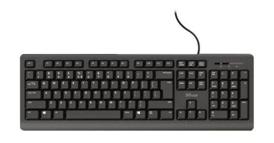 Trust Primo Nordisk Tastatur USB med Fullstørrelse og Membran Bryter - Svart Trust Primo Nordisk Tastatur USB med Fullstørrelse og Membran Bryter - Svart