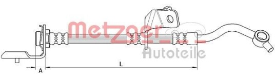 Bremseslange METZGER 4110819