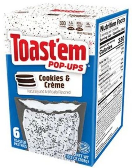6 pk Toast"em Pop Ups Frosted Cookies & Creme 288 gram USA Import