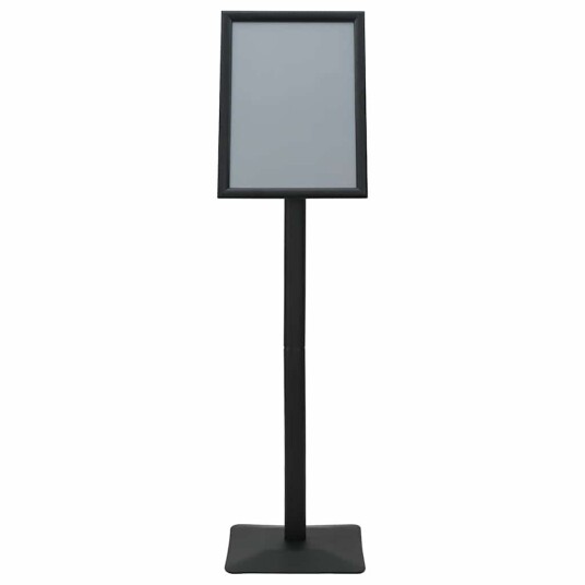 Pedestal plakatstativ sølv a3 PVC og støpejern