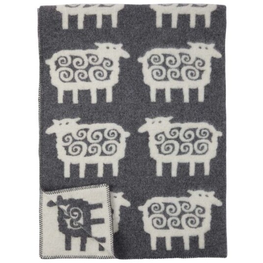 Klippan Pledd Sheep Grå 130x180 cm.