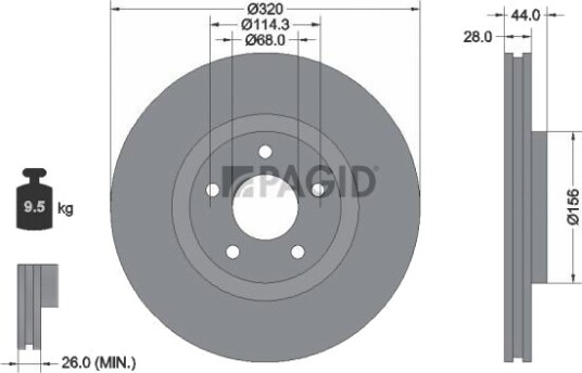 PAGID 54994NC Bremseskive
