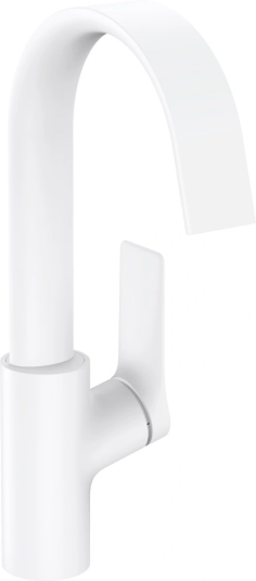 Hansgrohe Vivenis Servantbatteri 210 Uten Bunnventil, Med Svingtut, Hvit Matt Hansgrohe Vivenis Servantbatteri 210 Uten Bunnventil, Med Svingtut, Hvit Matt