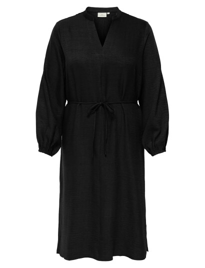 ONLY Carmakoma Carbay Ls V-Neck Blk Dress Wvn Bf - Black - 42