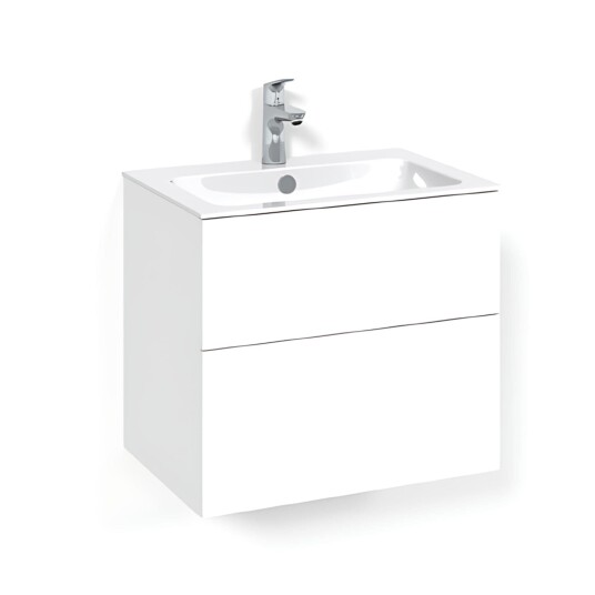 Macro Design Crown Plain/push-open Servantskap 2 Skuff - med Light Servant Hvit / 60cm 8