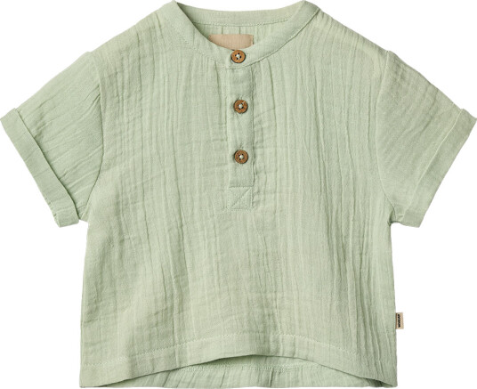 Wheat Skjorte Muslin Svend Soft Mint 68 Skjorte K/E Grønn 62