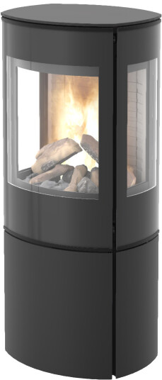 Rais Caro 110 Svart Med Sideglass Og Glassdør