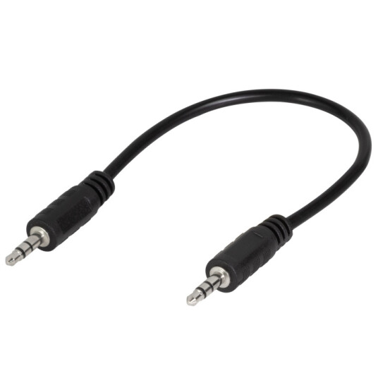 LogiLink Audiokabel 3,5mm hane 3,5mm hane Stereo 0,2m Svart LogiLink Audiokabel 3,5mm hane 3,5mm hane Stereo 0,2m Svart