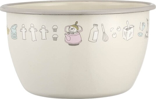 Muurla Mummi emaljebolle 20 cm Bon Appétit beige