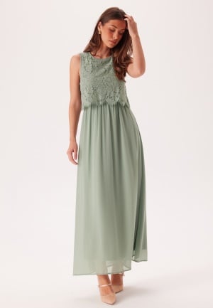 VILA Vimilina Lace Dress Green Milieu 42 VILA Vimilina Lace Dress Green Milieu 42
