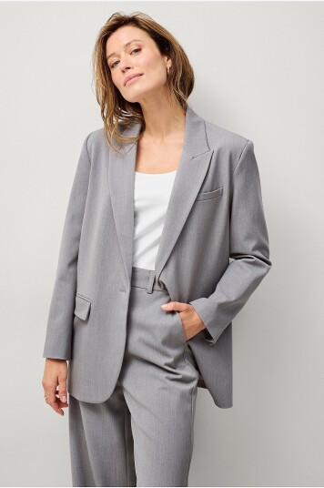 Ellos Collection Overdimensjonert blazer Grå
