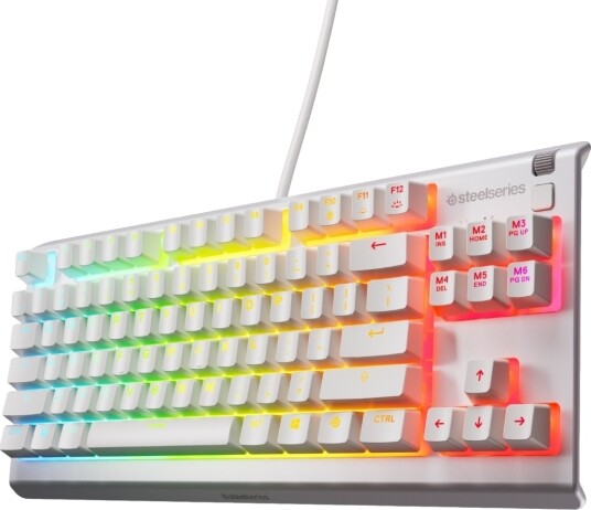 SteelSeries Apex 3 TKL Gamingtastatur Hvit med Nordisk Layout og RGB SteelSeries Apex 3 TKL Gamingtastatur Hvit med Nordisk Layout og RGB