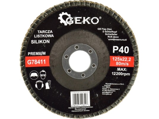 Geko Lamellskive Silisium P40 125mm