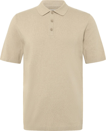 JJ REBEL Jrebcallum Knit Polo Ss Sn   Beige   XS