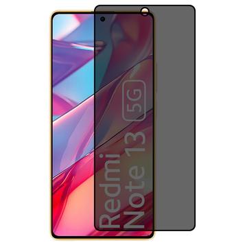 Xiaomi Redmi Note 13 Privacy Full Cover Beskyttelsesglass Svart Kant