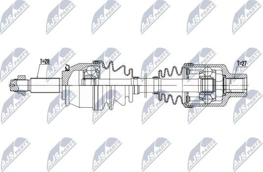 NTY NPW DW 076 Drivaksel