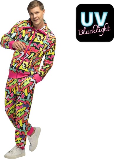 Boland Party Partners UV Street Art Grilldress Herre Kostyme Small 88645