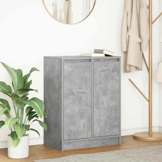 Skjenk betonggrå 57x34x76 cm konstruert tre Skjenk betonggrå 57x34x76 cm konstruert tre