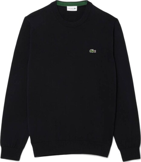 Lacoste Classic Crew Neck Svart Golfgenser herre Svart (031) Medium