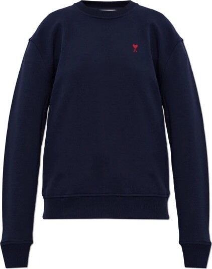 AMI Heart Logo Sweatshirt Night Blue AMI Heart Logo Sweatshirt Night Blue