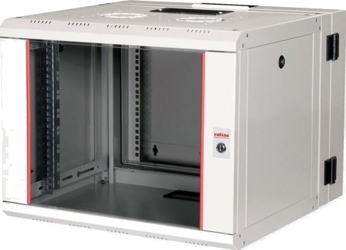 Roline 26.21.0010 Veggmonterbar Hylle 7U 50 Kg Nøkkellås Rack Skinner 23.6 Kg