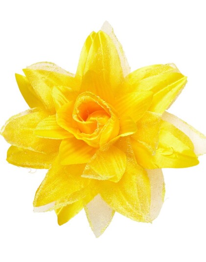 Hårklype med Elegant Gul Blomst og Glitter Hårklype med Elegant Gul Blomst og Glitter