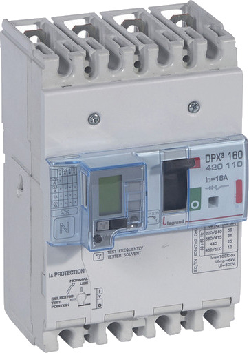 Legrand DPX3 160 Termisk Sikring + Jordfeil 4P 16A 36kA