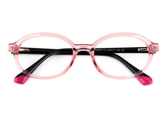 Briller Sandcase fra eo Kids Rosa Acetate Rund Small