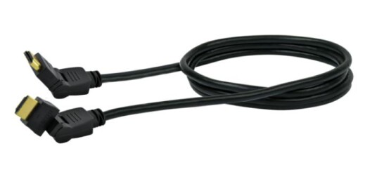 SCHWAIGER HDMI-Kabel 2 x 360° 1,5 m Schwarz