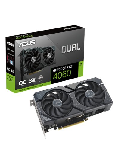 ASUS GeForce RTX 4060 DUAL OC 8GB GDDR6 - 8GB GDDR6 RAM - Grafikkort