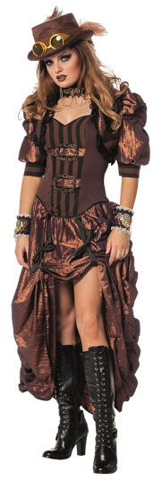 Wilbers &amp: Wilbers Steampunk Dame Deluxe Karnevalskostyme  Small