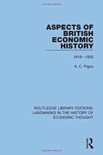 Aspects Of British Economic History Av A. C. Pigou