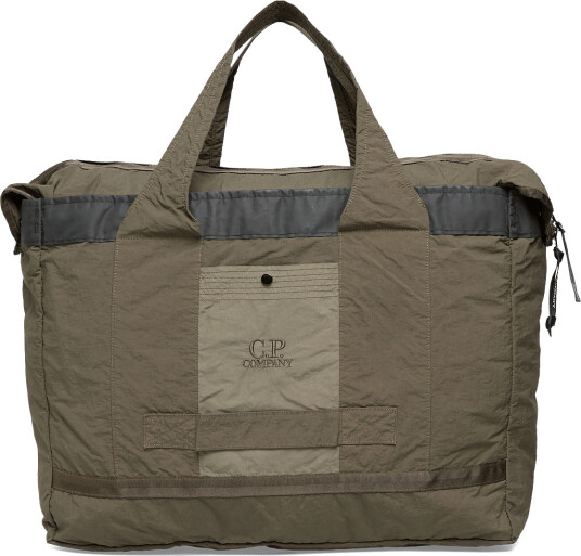 C.P. Company Plain Paper Touch Duffel Bag   Khaki green   ONE SIZE