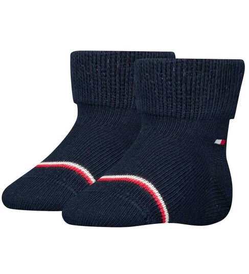 Tommy Hilfiger Sokker   2 pack   Navy m. Logo   Tommy Hilfiger   15/18   Sokker   Blå