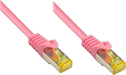 Rj45 Patchkabel Med Cat.7 Råkabel Og Låsebeskyttelse (Rns®) S/Ftp Pimf Halogenfri 600Mhz Ofc Magenta 0,15M Good Connections® (8070R-002M)