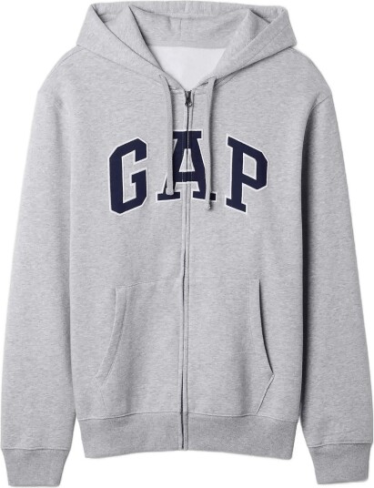 GAP Adult Vintagesoft Arch Logo Zip Hoodie Grey M GAP Adult Vintagesoft Arch Logo Zip Hoodie Grey M