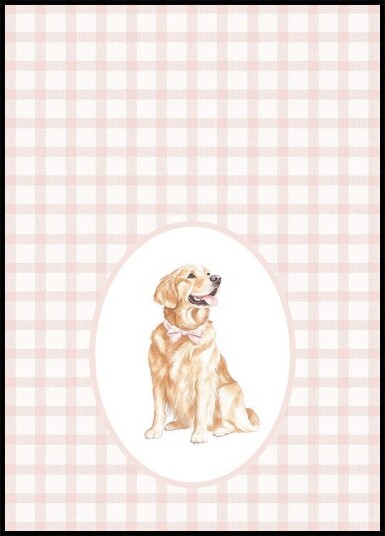 Golden Retriever Dog Watercolor Plakat Plakat / 50x70cm