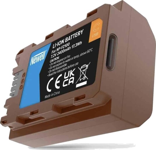Newell NP-FZ100 kamerabatteri for Sony 2300mAh, USB-C Newell NP-FZ100 kamerabatteri for Sony 2300mAh, USB-C