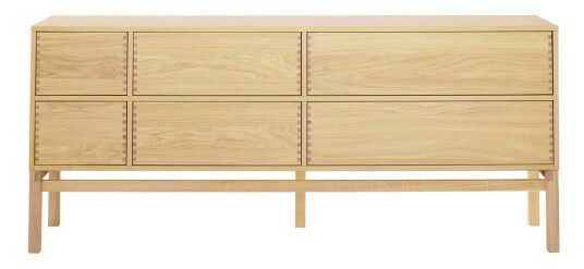 1898 Hylte sidebord 6 skuffer 172x73 cm Eik