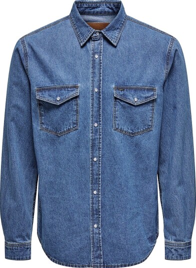 ONLY & SONS - Denimskjorte onsBane 3247 Dnm Shirt - Blå ONLY & SONS - Denimskjorte onsBane 3247 Dnm Shirt - Blå
