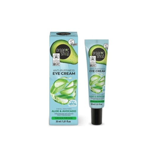 Organic Shop anti puffiness eye cream aloe & avocado 30 ml