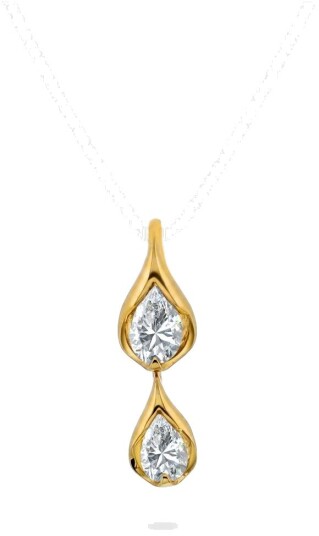 Pan Jewelry Diamantanheng i 585 gult gull 0,16 ct