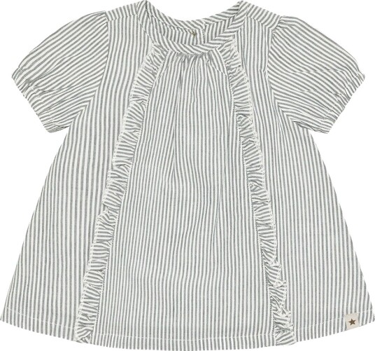 Huttelihut Dress Ss Yd Stripe Grey 92 Huttelihut Dress Ss Yd Stripe Grey 92