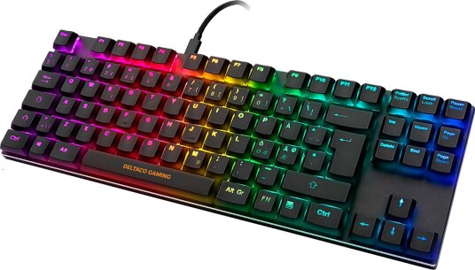 Deltaco DK420 Gamingtastatur RGB Røde Taster