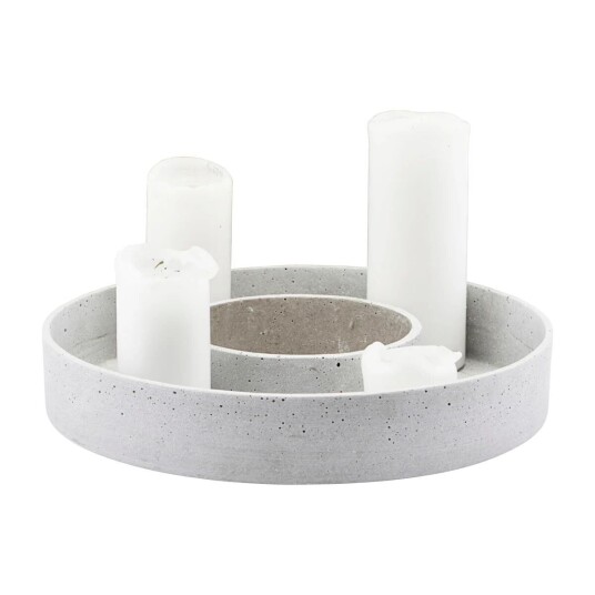 House Doctor The Ring lysestake for kubbelys Betong Ø35 cm House Doctor The Ring lysestake for kubbelys Betong Ø35 cm