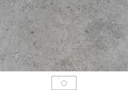 Svedbergs Poem Granittkeramikk Benkeplate Kalk / 80cm Senter Venstre